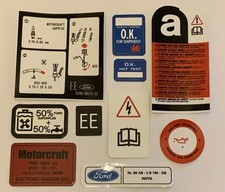Ford Escort MK4 XR3i MFI 1986 - 89 Engine Bay Decals Stickers