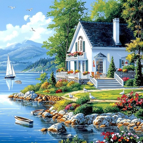 Landscape paint numbers - by,