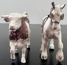Britains Ltd Farm Animal/Farm Life Figures Clydesdale Horse & Simmental Bull 70s