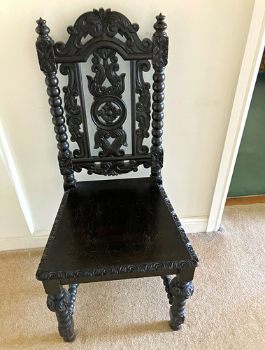 Victorian ornate black - ornate, wood