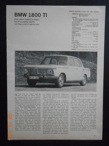1966 bmw 1800 print - 1800, ad