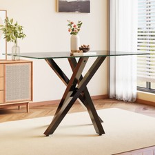 130x80cm Clear Glass Dining