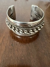 Bedouin Antique Silver Cuff, Egyptian Hallmarked - Stunning And Heavy