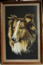 Olive Rollings (1895-1964) Painting of Rough Collie Dog