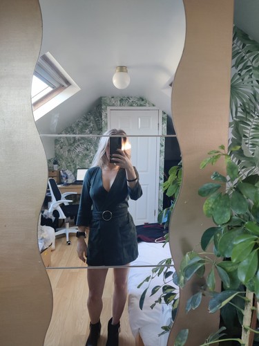 Zara dark green suede playsuit - green,