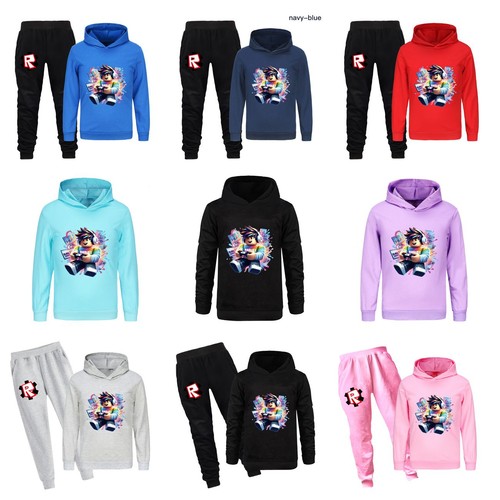 Boys girls roblox print hoody - print,