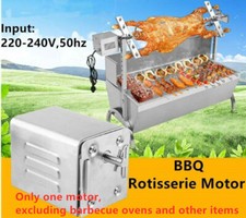 Electric Motor Stainless Steel BBQ Spit Rotisserie Goat Pig Chicken 40KG 220V