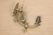 Vintage Brass Sconce Wall Lamp Piano Light Swan Neck Detail Swivel Arm Rococo