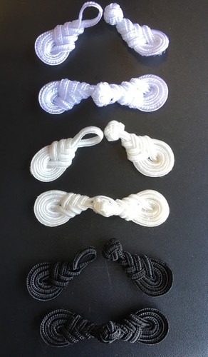 Fabric frog fasteners - fabric,