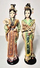 2 Vintage Geisha Girl Dolls On