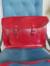 Handmade Red Leather Satchel