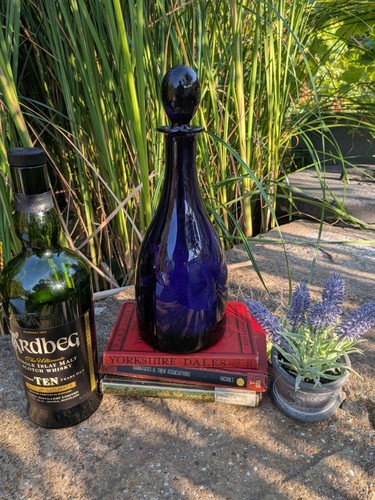 Vintage bristol blue glass - blue,
