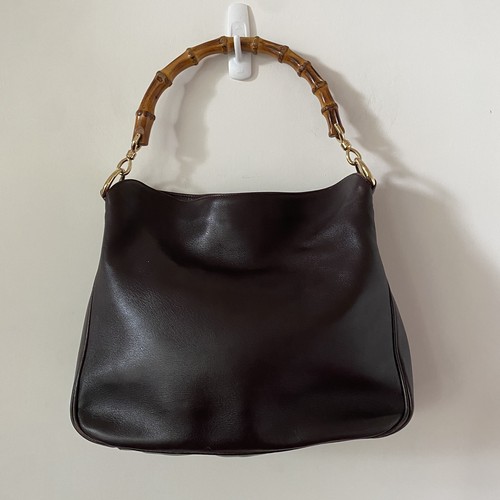 Gucci bamboo brown leather - gucci,