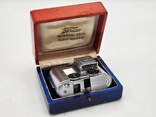 Vintage Tessina L Subminiature 35mm Mini Camera w/ 25mm F2.8 Lens & Case Meter