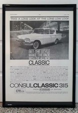 Framed original Classic Car Ad
