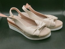 NEW Ladies Size 38 (UK 5) Wedge Sandals with Bow Detail – Never Worn