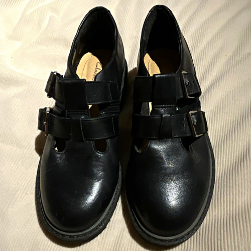 Clarks women black leather - women's,