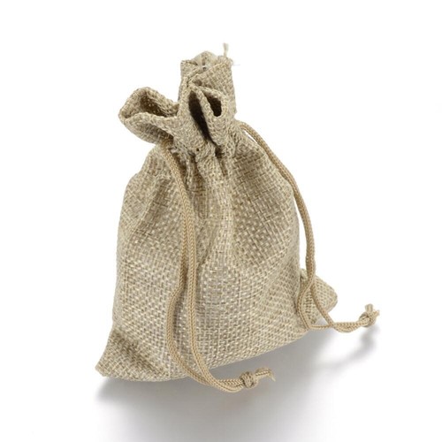 Burlap hessian gift bags beige - gift,