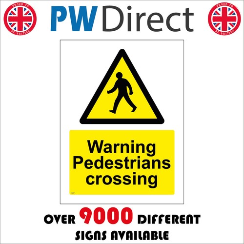 Sign warning pedestrians - warning,