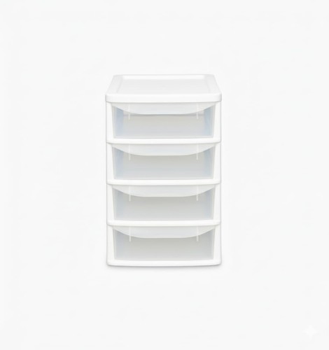 Plastic storage drawers unit - plastic,