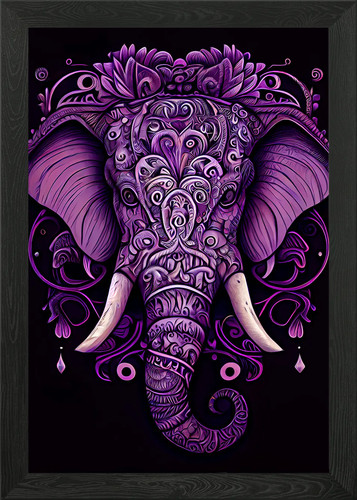 Elephant framed wall art - framed,