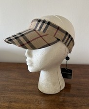 Burberry Beige Nova Check Sun Visor Hat Adjustable Band