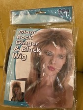 Fun Shack - Glam Rock Ginger & Black Wig - Unisex 