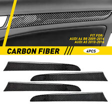 4x Interior Door Handle Cover Trim Carbon Fiber For Audi A4 B8 A5 2019-2016 UK
