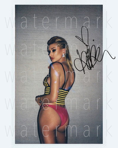 Hailey baldwin sexy hot signed - hailey,