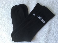 MENS HI QUALITY LONG BLACK COMFORT RIB TOP SPORT SOCKS COTTON ADIDAS XL 12+