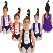 Girls Circus Ringmaster Costume Gymnastics Ballet Dance Leotard Halloween Party