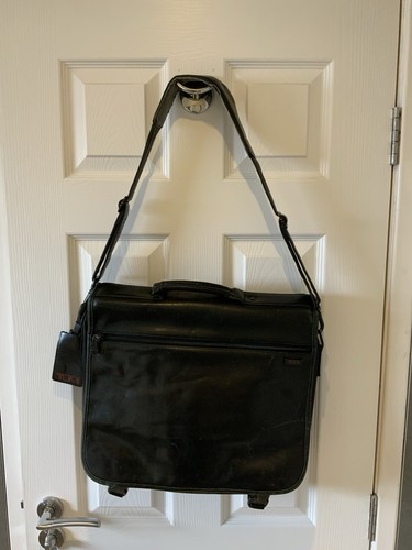Tumi black leather satchel - tumi,