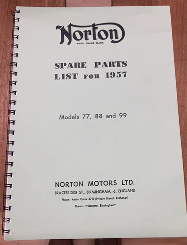 Norton models 99 - models, 77–88–99