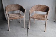 New John Lewis Burford Garden Woven Dining Chairs, Set of 2, (Acacia Wood)