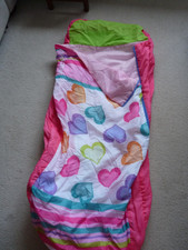 Readybed  Ready Bed Pink Hearts pattern - kids inflatable bed with sleeping bag