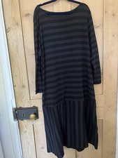 BACKSTAGE BY OSKA DRESS BLUE STRIPE COTTON SZ 44
