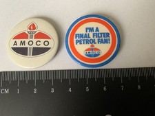 Vintage Amoco Fuels Metal Pin Badges.  