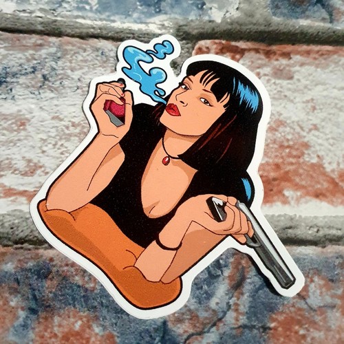 Pulp fiction cigarett sticker - fiction,