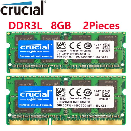 Crucial ddr3l 1600mhz 16gb - crucial, x