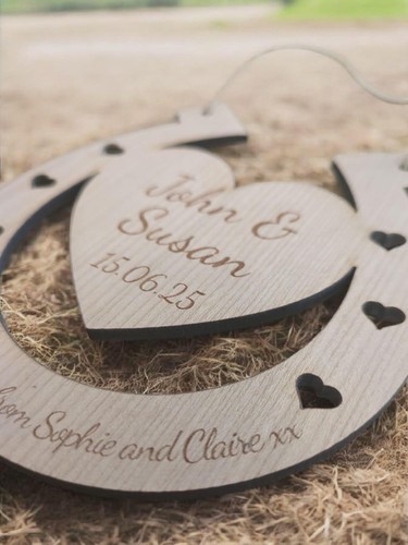 Personalised wedding horseshoe - wedding,