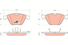 Brake pads GDB1498 TRW for BMW