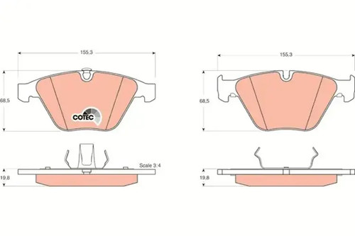 Brake pads gdb1498 - gdb1498, for