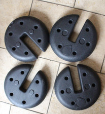 4x Round Canopy Tent Leg Weights Secure Anchor Gazebo Camping Outdoor Events