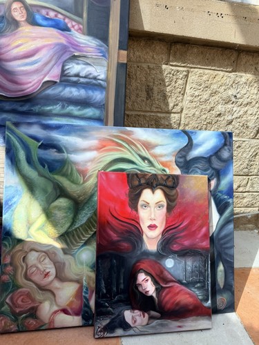 Original snow white painting - snow,