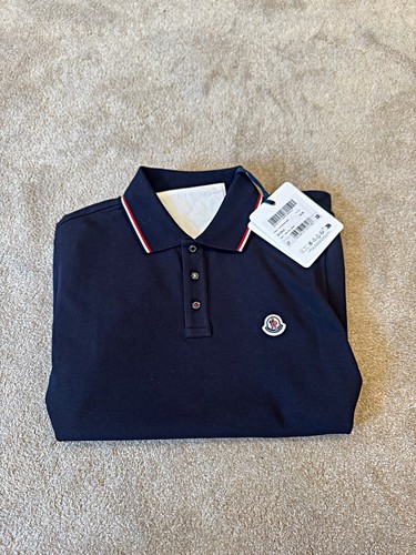 Moncler navy polo shirt size - moncler,