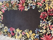 Mackenzie Childs Wool Rug 5ftx8ft 100%wool Butterfly garden