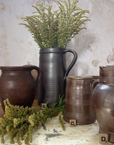 Vintage french stoneware jugs - vintage,