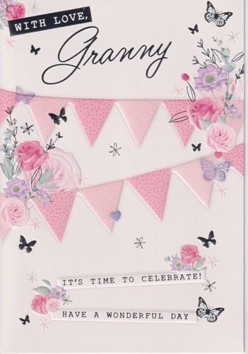 Granny birthday greeting card - birthday,