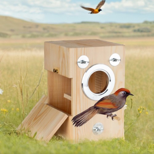 Nesting house wooden bird - house,