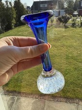 Vintage Blue Art Glass Bud